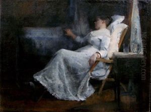 Femme Assoupie Dans Un Fauteuil by Adrien Karbowsky