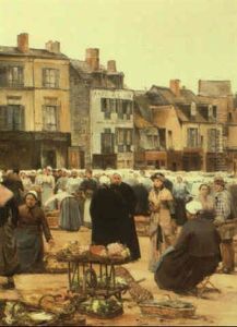 Market Scene by Adrien Karbowsky
