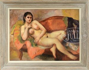 Nude On Red Couch Nude On Red Couch