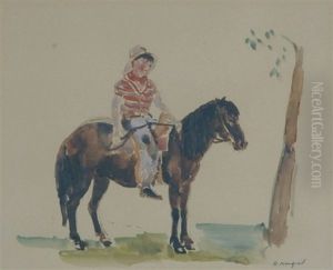 Stables, Havana (+ Boy On Pony, Watercolor W/pencil, Smlr; 2 Works)