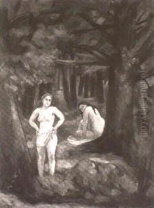 Forest With Two Nudes by Bernard Karfiol