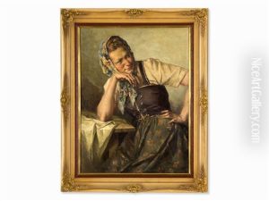 Portrait Of A Girl by Karl Karger