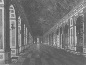 Dartstellung (spiegelgalerie Von Schlos Versailles?) by Karl Karger