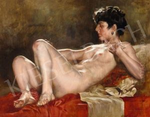 Girl With Red Drapery