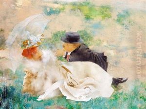 Courting (paris), C. 1890 Courting (paris), C. 1890