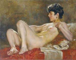 Reclining Nude by Bertalan Karlovszky