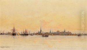 Blick Auf Den Hafen Von Reval, Winterhafen Der Russischen Streitkrafte