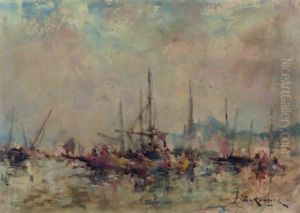 Vue Du Port De Constantinople by Jean Etienne Karnec