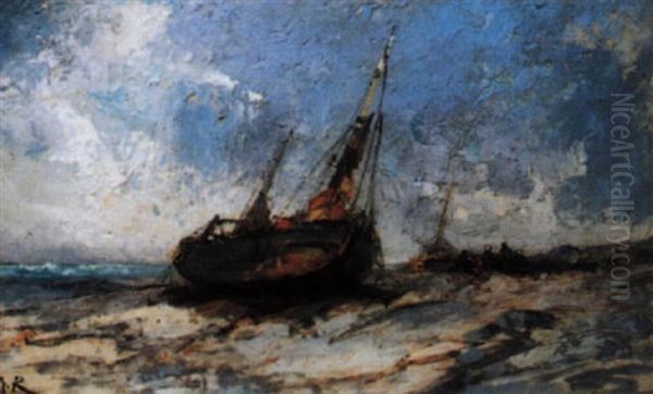 Bateau De Pecheurs Sur La Plage - view 1