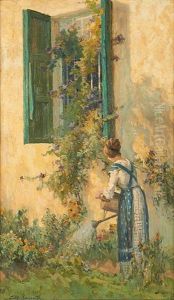 L"arrosage Des Fleurs by Jenoe Karpathy