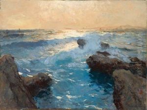 A Rocky Coastline With Crashing Waves by Jenoe Karpathy