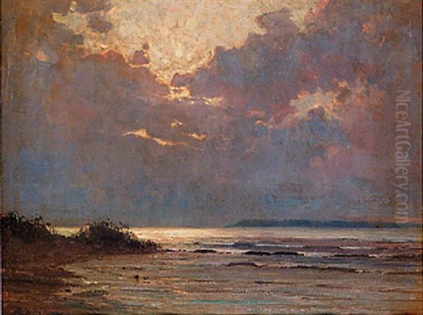 Waves Breaking On A Sunlit Shore - view 1