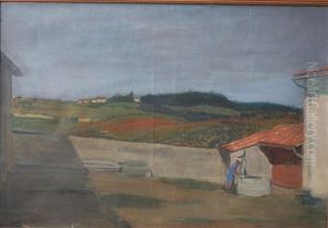 La Cour De La Citadelle A Anse (rhone), 1939 by Georges (Karpeles) Kars