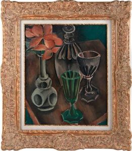 Cubist Still Life (still Life With Green Glass) by Georges (Karpeles) Kars