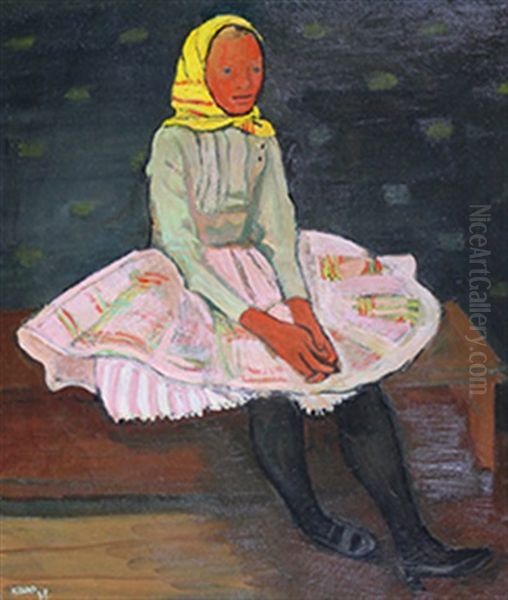 Jeune Fille Au Foulard Jaune - view 1