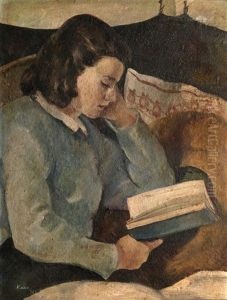 Girl Reading by Georges (Karpeles) Kars