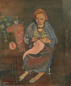 Femme Au Tricot
