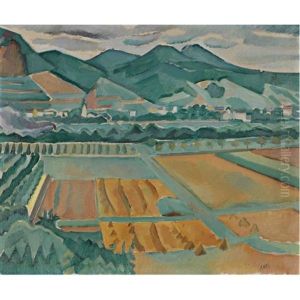 Landscape In Southern France (krajina Francouzskeho Venkova) by Georges (Karpeles) Kars