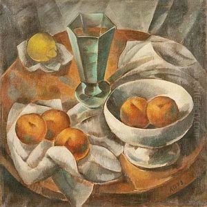 A Still Life With A Cup And Fruit A Still Life With A Cup And Fruit