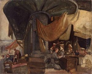 Leather Market In Prague by Georges (Karpeles) Kars