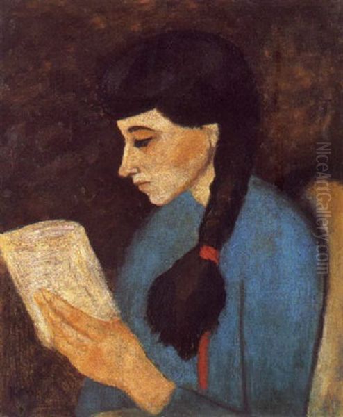 Girl Reading - view 1