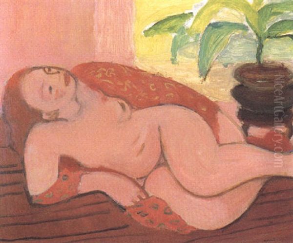 Nu Assoupi Sur Un Sofa - view 1