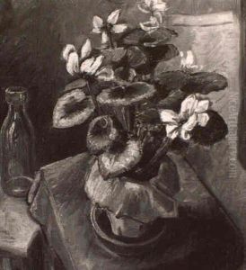 Stilleben Mit Cyklamen by Georges (Karpeles) Kars