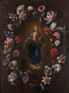 Guirlande De Fleurs Avec L'enfant by Nicolas Baudesson