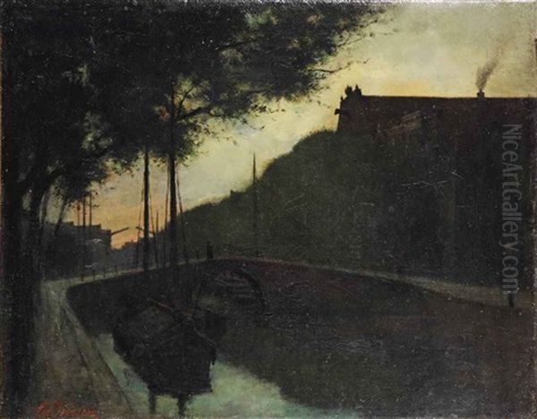 Oude Stad: A Sunset View Of A Canal - view 1
