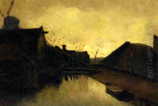 Avond In Oktober: A Village At Dusk - view 1