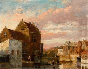 Canal Between Houses by Kasparus Karsen