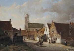 A View Of The Kerksteeg With The Oude Kerk, Katwijk