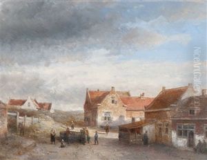 Fishing Village On The Edge Of Dunes (scheveningen) by Kasparus Karsen