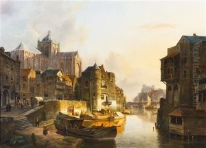 Bruges-the Cathedral On The River by Kasparus Karsen