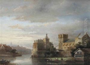 View Of A Dutch Town by Kasparus Karsen