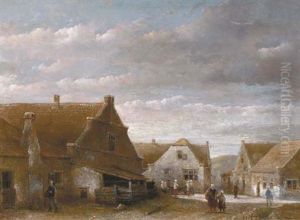A Dutch Provincial Village by Kasparus Karsen