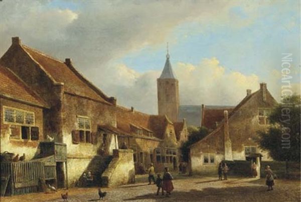 A Village Street In Sunlight, Katwijk - view 1