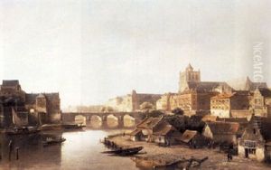 A View Of A City By A River