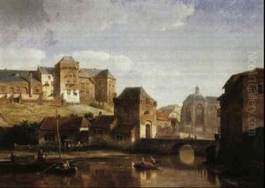 German Town By A River by Kasparus Karsen