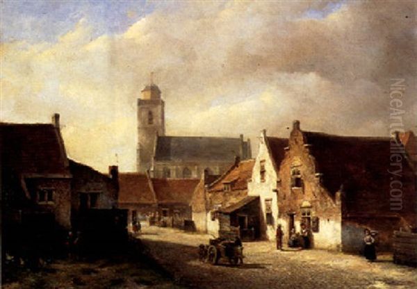 A Village Scene, Scheveningen - view 1