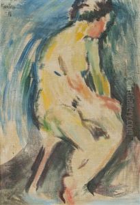 Sittende Akt by Ludvig Peter Karsten