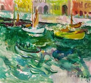 Scenery From Nyhavn, Copenhagen by Ludvig Peter Karsten