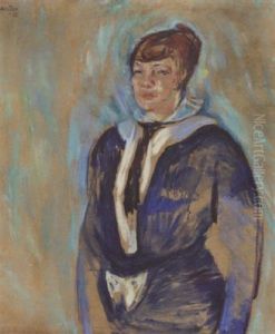 Portraet Af Den Norske Operasangerinde Borghild Langaard by Ludvig Peter Karsten