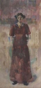 Fru Kunsthandler Anna Grosell by Ludvig Peter Karsten