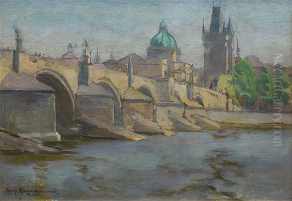 Charles Bridge In Prague - view 1