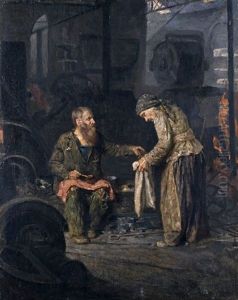 Der Tuchhandler by Nikolai Alexeievich Kasatkin