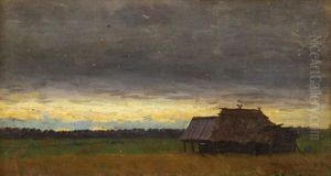 House In Landscape by Nikolai Alexeievich Kasatkin