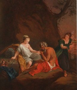 Lot With His Daughters by Kharlampi Romanovich Kasovski