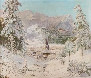 Blick Auf Garmisch-partenkirchen Im Winter