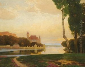 Fluslandschaft Mit Schloss Fluslandschaft Mit Schloss